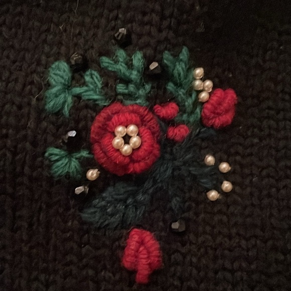 Doen-like Vintage Susan Bristol Embroidered Cardigan L - Picture 7 of 9